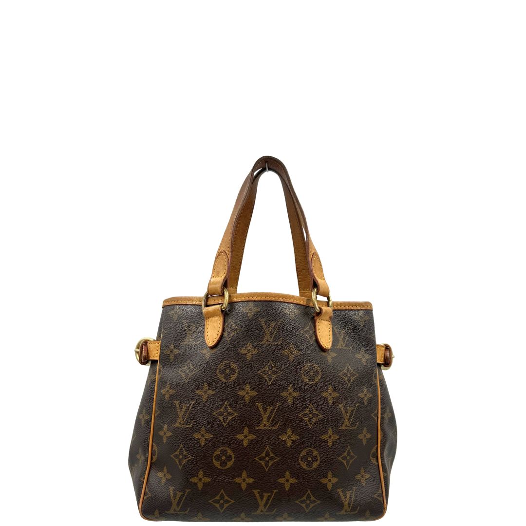 front  Borsa LV in canvas marrone monogram con finiture in vacchetta naturale, di lusso, originale, buone condizioni. 
