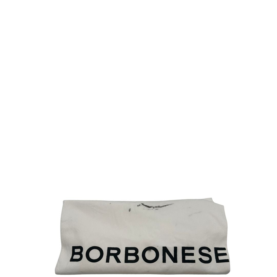 dustbag   Borsa Borbonese in tessuto trama occhio di pernice e finiture in pelle rossa, di lusso, originale, ottime condizioni, usata