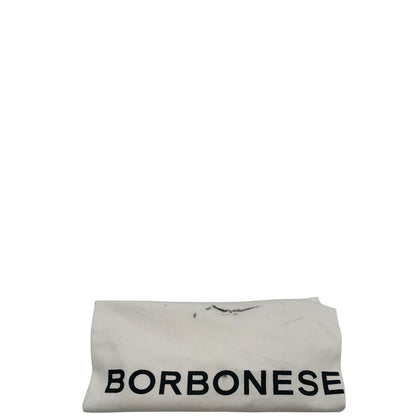 dustbag   Borsa Borbonese in tessuto trama occhio di pernice e finiture in pelle rossa, di lusso, originale, ottime condizioni, usata