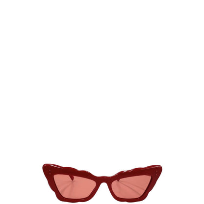 Occhiali da sole Valentino Garavani in acetato rosso impreziositi da mini borchie tono su tono
