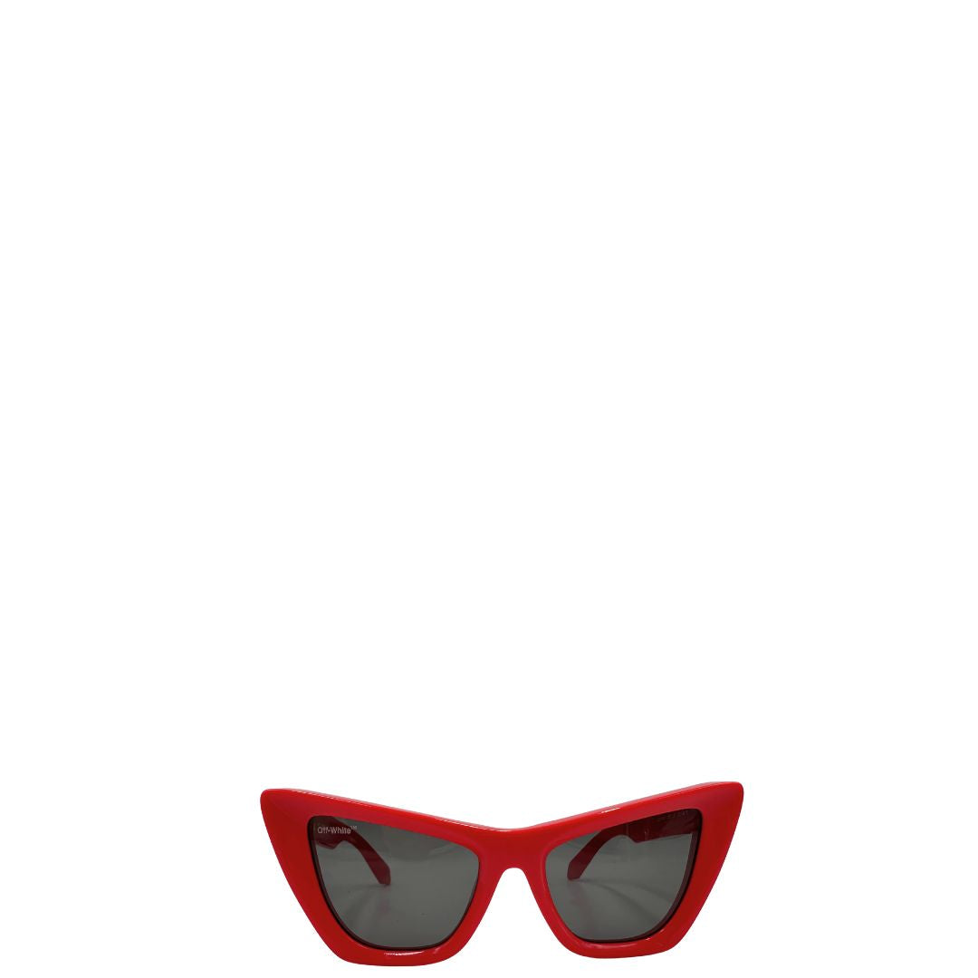 Occhiali da sole Off White in acetato color rosso fragola