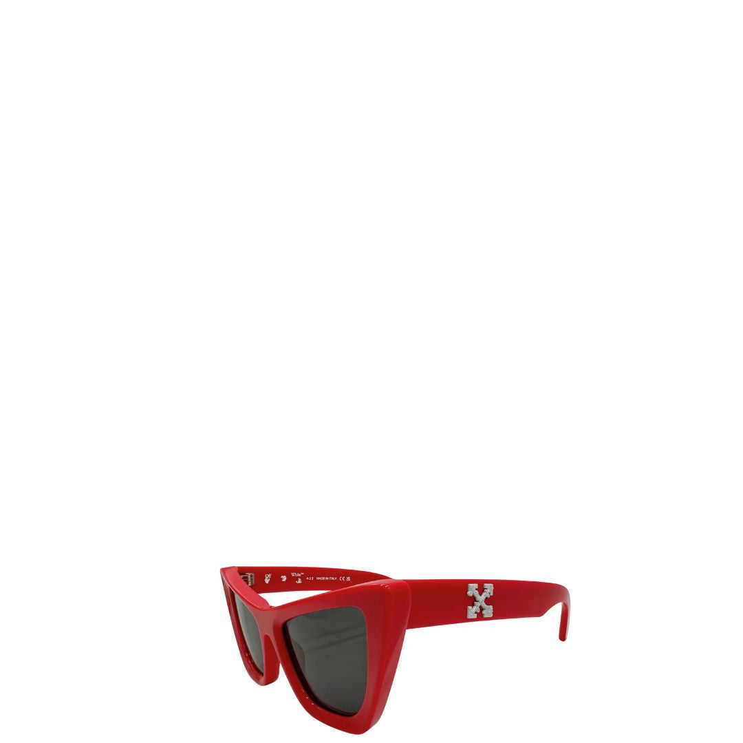 Occhiali da sole Off White in acetato color rosso fragola