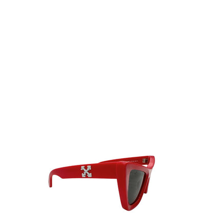 Occhiali da sole Off White in acetato color rosso fragola
