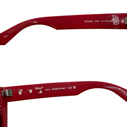 Occhiali da sole Off White in acetato color rosso fragola