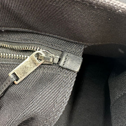 interno Borsa tote Saint Laurent Rive Gauche realizzata in tessuto nero con manici in pelle tono su tono, di lusso, originale , ottime condizioni, usata 