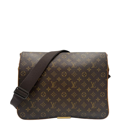 front Cartella Louis Vuitton in canvas marrone monogram, munita di una tracolla in tessuto regolabile, di lusso, originale , ottime condizioni