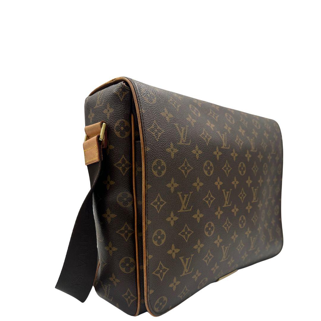 lato Cartella Louis Vuitton in canvas marrone monogram, munita di una tracolla in tessuto regolabile, di lusso, originale , ottime condizioni 