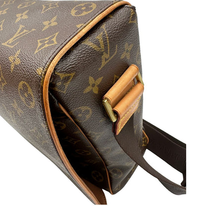 Cartella Louis Vuitton in canvas marrone monogram, munita di una tracolla in tessuto regolabile, di lusso, originale , ottime condizioni