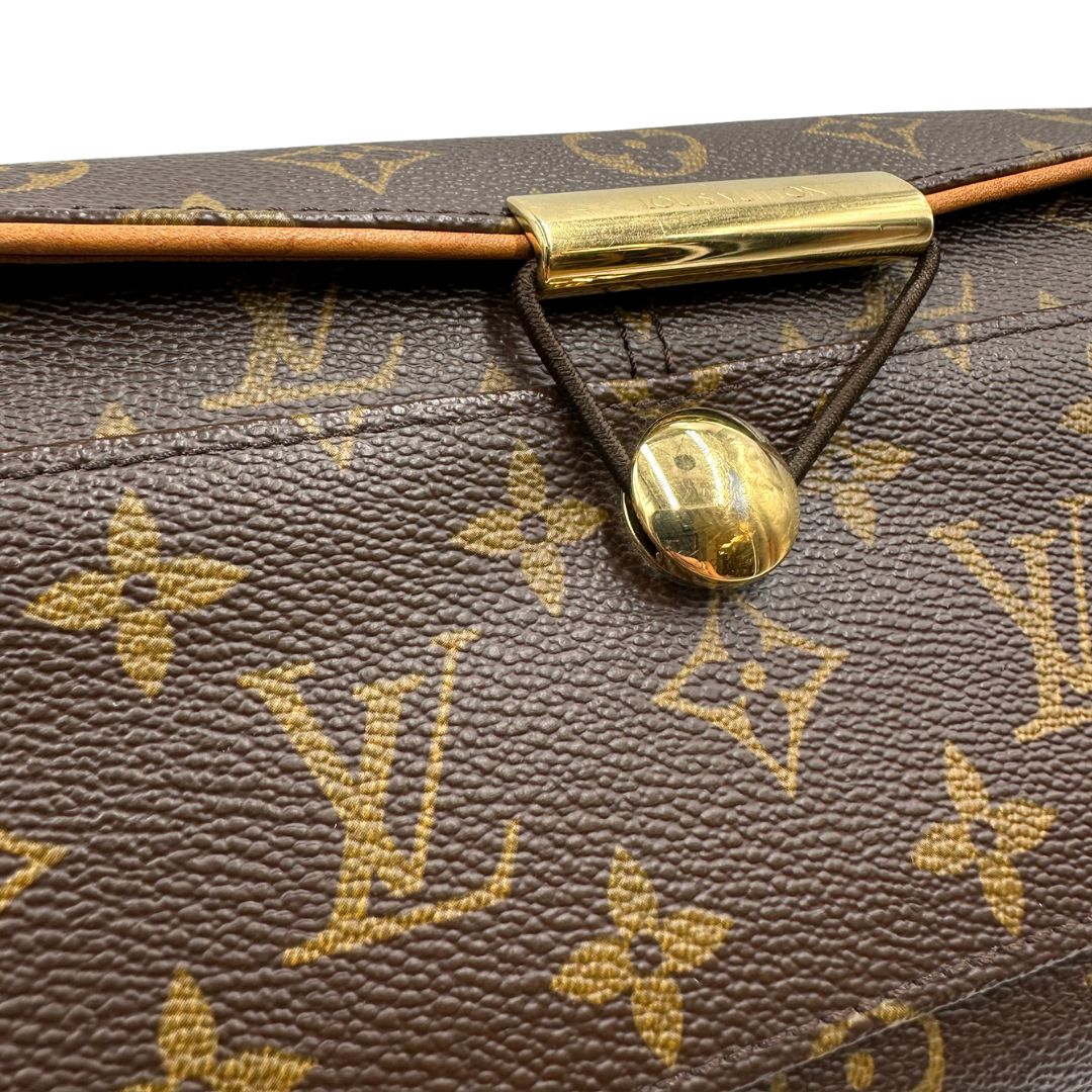 Cartella Louis Vuitton in canvas marrone monogram, munita di una tracolla in tessuto regolabile, di lusso, originale , ottime condizioni