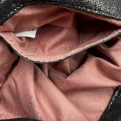 interno Borsa Falabella in shaggy dear nero e hardware argentato, nella versione mini, indossabile a tracolla, a spalla e a mano, di lusso, originale, ottime condizioni 