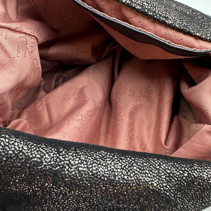 interno Borsa Falabella in shaggy dear nero e hardware argentato, nella versione mini, indossabile a tracolla, a spalla e a mano, di lusso, originale, ottime condizioni 