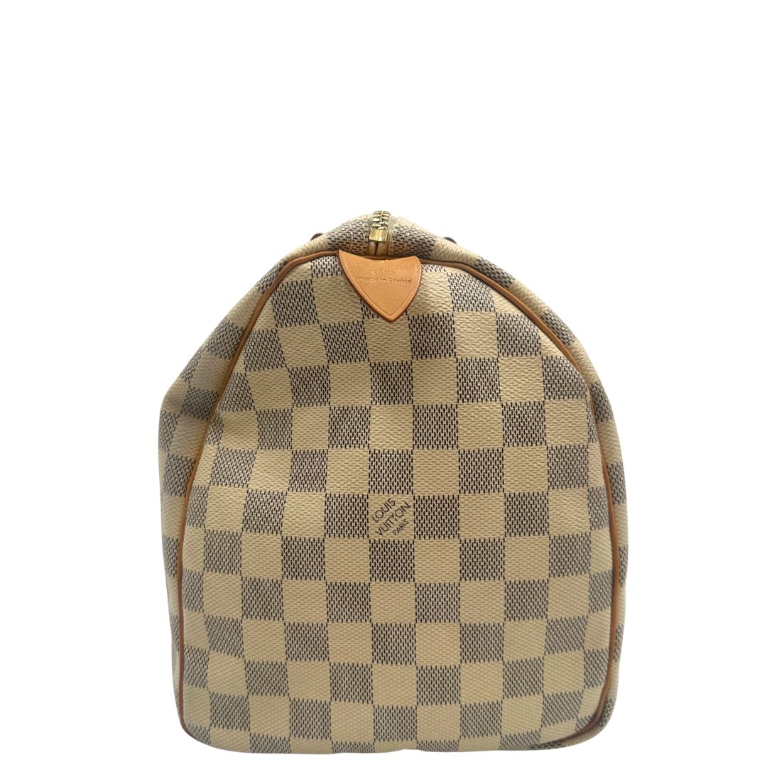 Speedy Louis Vuitton in canvas damier azur nella misura 30, di lusso, originale, ottime condizioni, usato