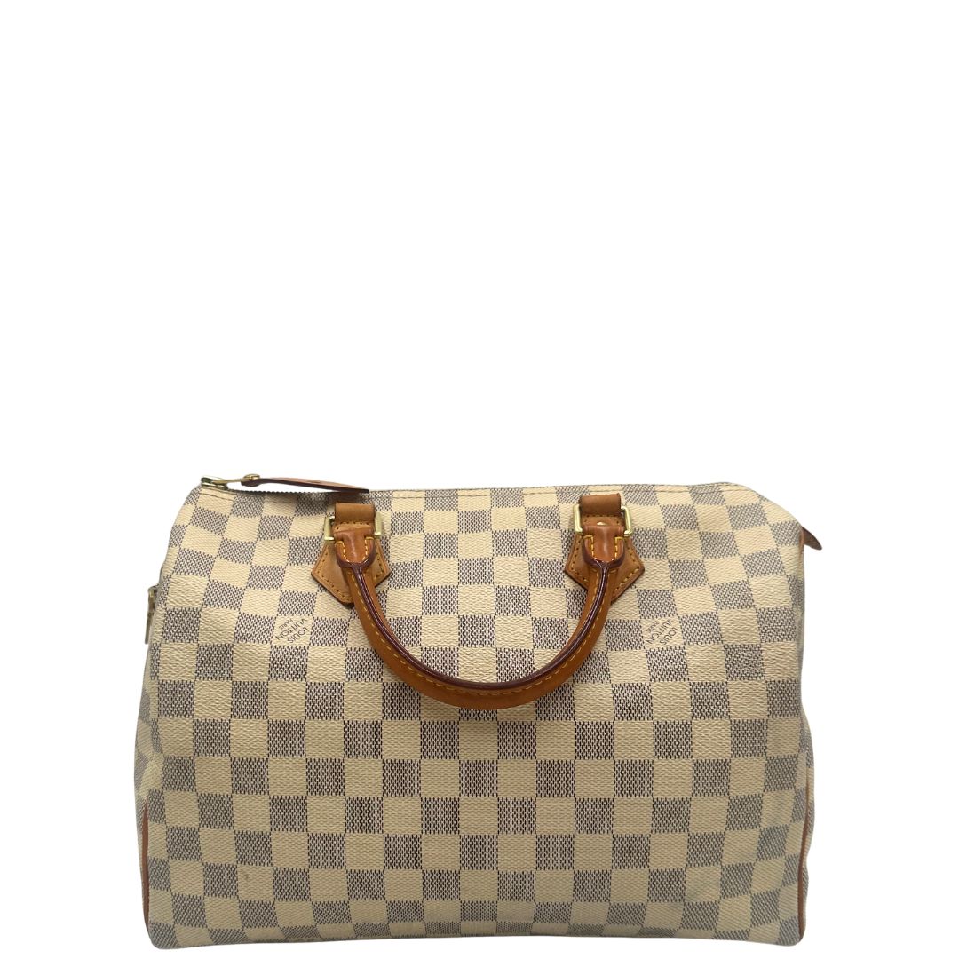 retro Speedy Louis Vuitton in canvas damier azur nella misura 30, di lusso, originale, ottime condizioni, usato