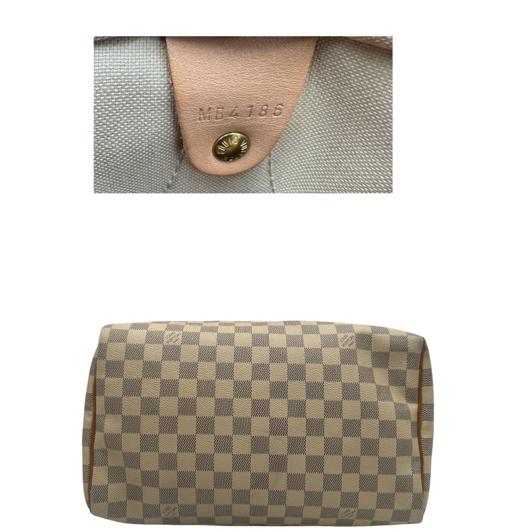 baseSpeedy Louis Vuitton in canvas damier azur nella misura 30, di lusso, originale, ottime condizioni, usato 