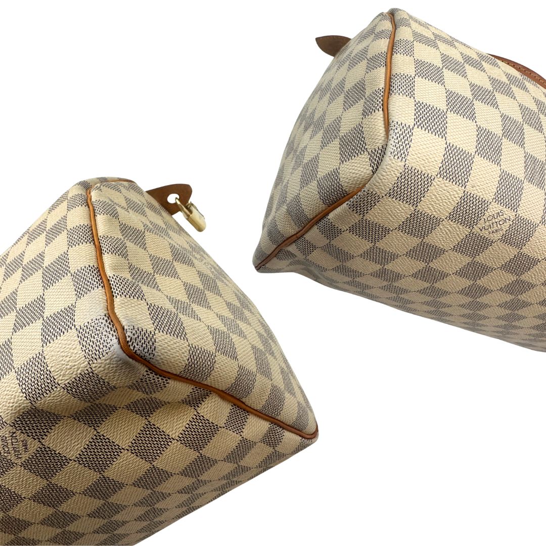 Speedy Louis Vuitton in canvas damier azur nella misura 30, di lusso, originale, ottime condizioni, usato