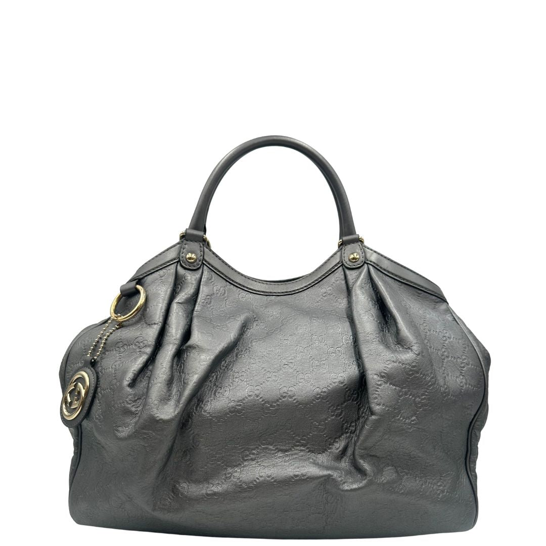 Borsa Gucci Sukey guccissima grigia