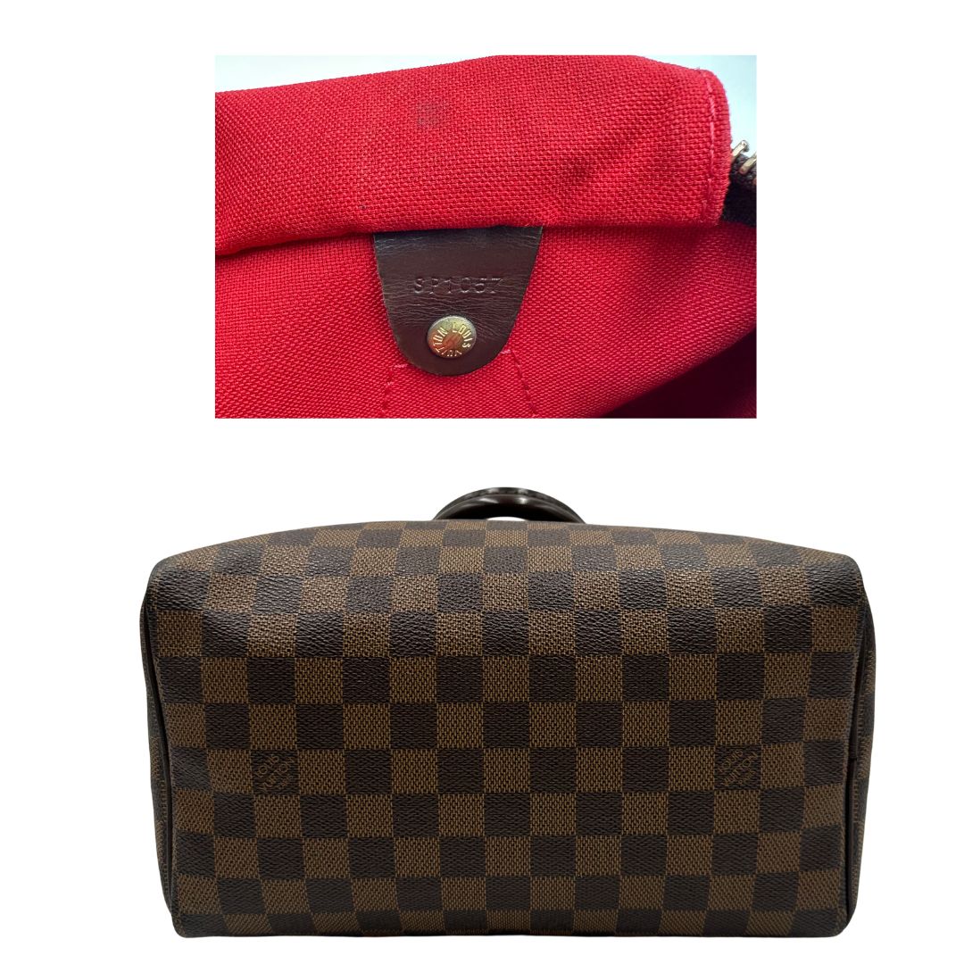 Speedy LV in canvas Damier Ébène nella misura 25.