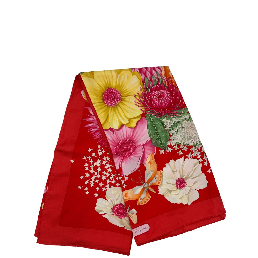 Foulard Salvatore Ferragamo floreale