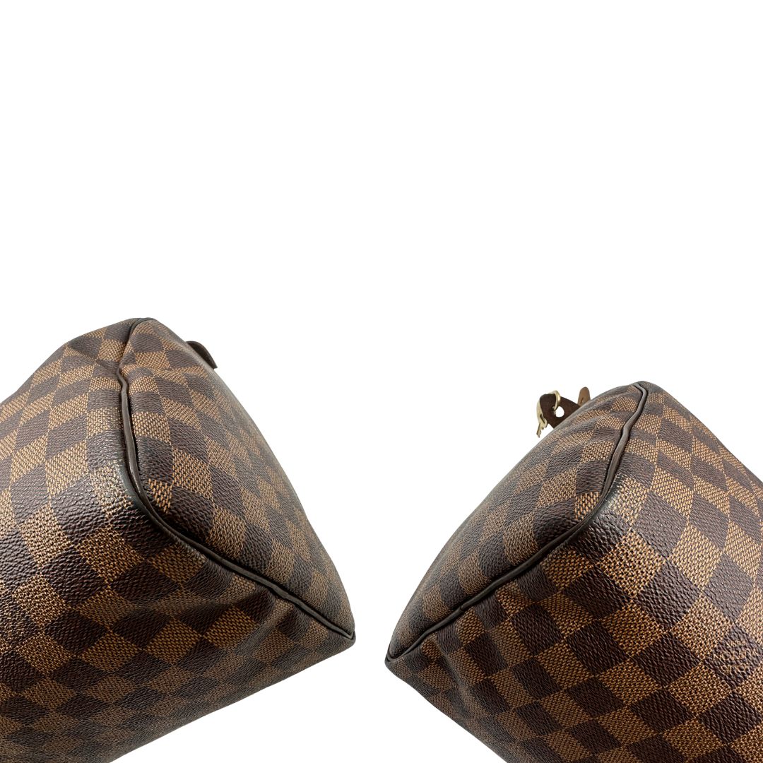angoli Speedy LV in canvas Damier Ébène nella misura 30, di lusso, originale, ottime condizioni 