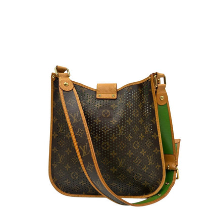 retro Borsa LV in canvas monogrammato marrone e hardware dorato, indossabile a spalla 