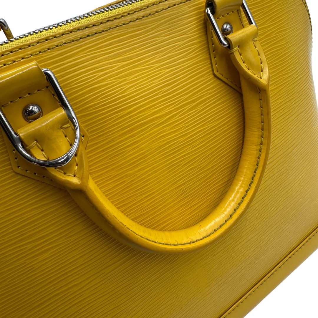 Louis Vuitton Alma in pelle epi gialla nella versione PM, di lusso, originale, ottime condizioni, usata