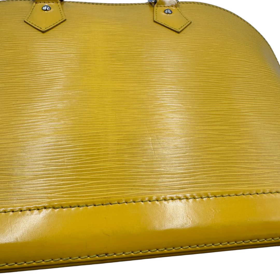 Louis Vuitton Alma in pelle epi gialla nella versione PM, di lusso, originale, ottime condizioni, usata