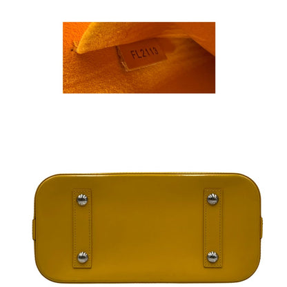 base Louis Vuitton Alma in pelle epi gialla nella versione PM, di lusso, originale, ottime condizioni, usata 
