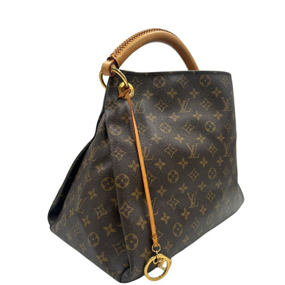 lato  Borsa LV Artsy in canvas monogram, indossabile a spalla o da portare a mano 