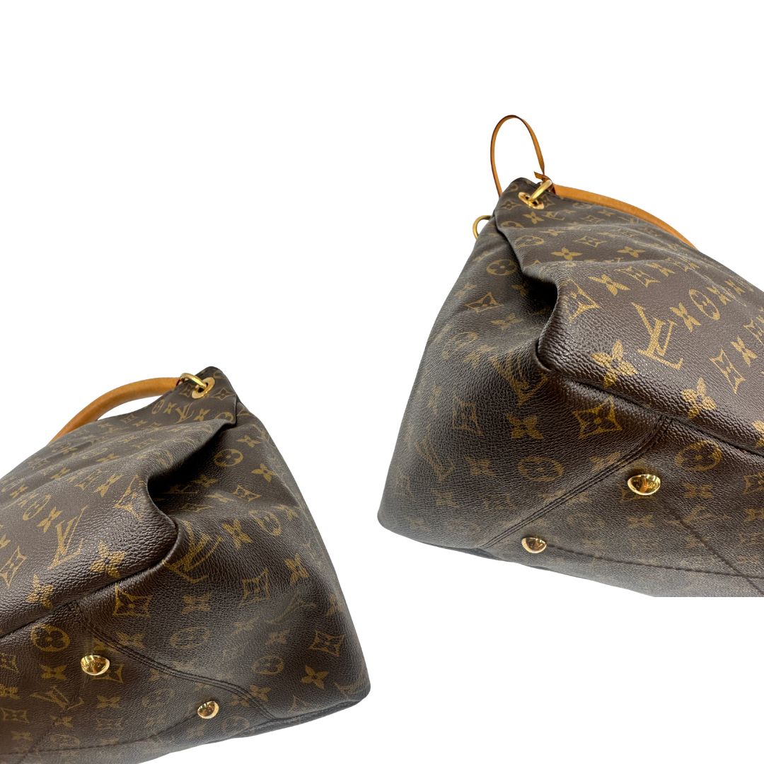 angoli Borsa LV Artsy in canvas monogram, indossabile a spalla o da portare a mano 