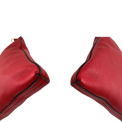  Pochette Gucci in pelle rossa logata sul front, di lusso, originale, ottime condizioni, usata