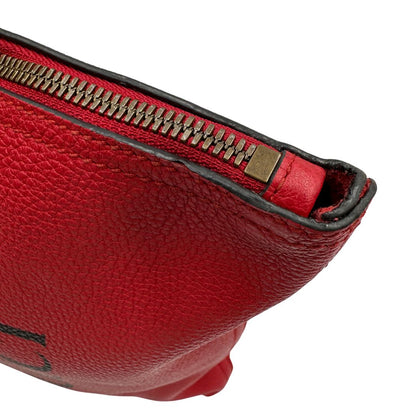  Pochette Gucci in pelle rossa logata sul front, di lusso, originale, ottime condizioni, usata 