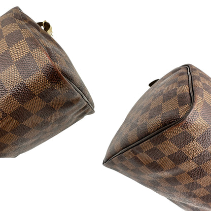 angoli Speedy LV in canvas Damier Ébène nella misura 30 