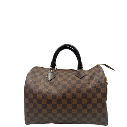 front Speedy LV in canvas Damier Ébène nella misura 30