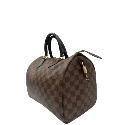 lato Speedy LV in canvas Damier Ébène nella misura 30 
