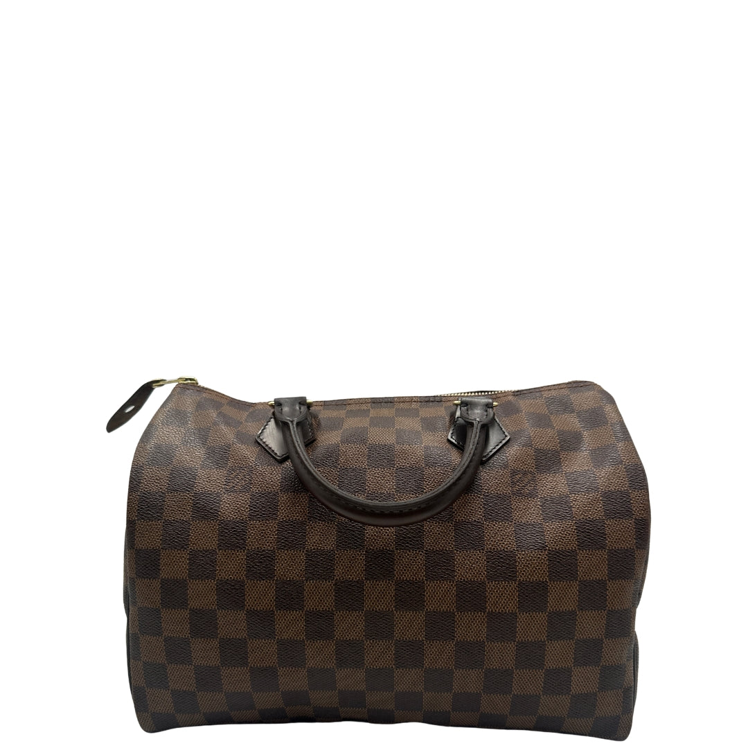 retro Speedy LV in canvas Damier Ébène nella misura 30 