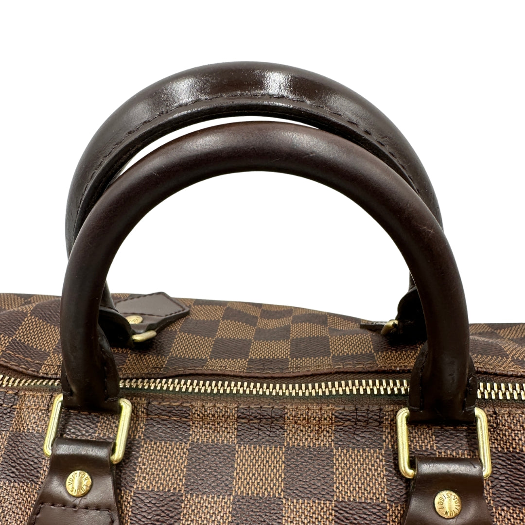 manici Speedy LV in canvas Damier Ébène nella misura 30 