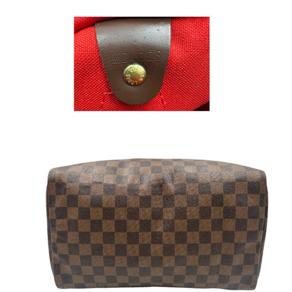 base Speedy LV in canvas Damier Ébène nella misura 30 