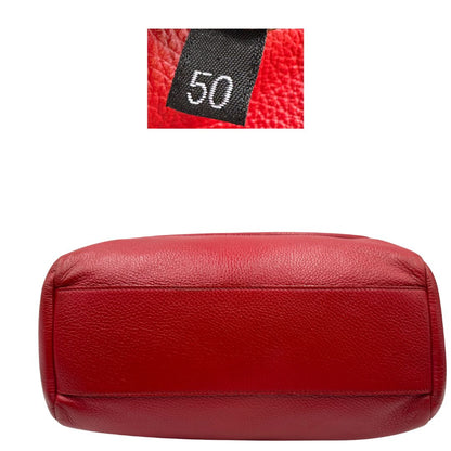 base  Borsa D&G in pelle trapuntata rossa e hardware dorato, indossabile a mano oppure a spalla, di lusso, originale, buone condizioni, usata 