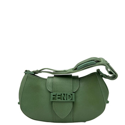 Borsa a spalla Fendi verde