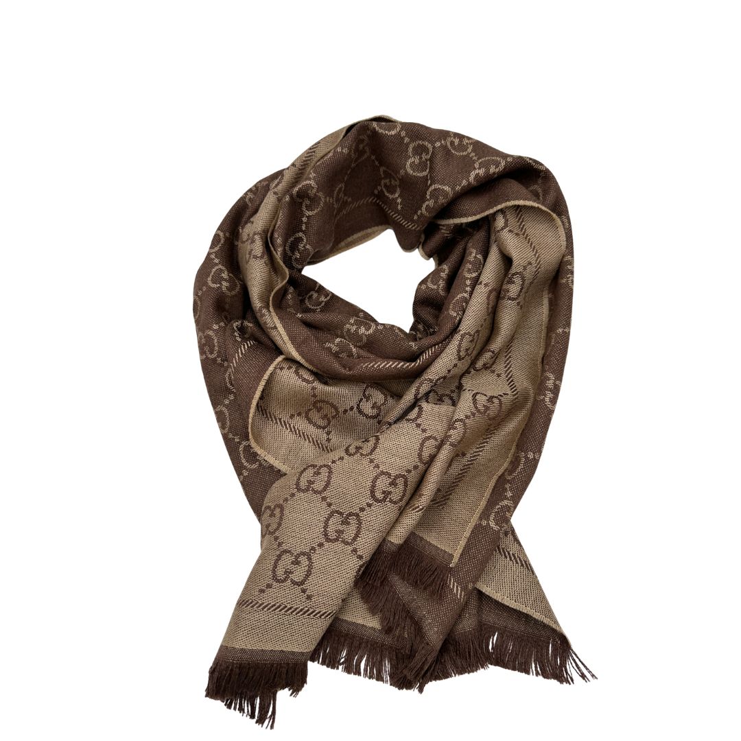 Sciarpa Gucci GG marrone