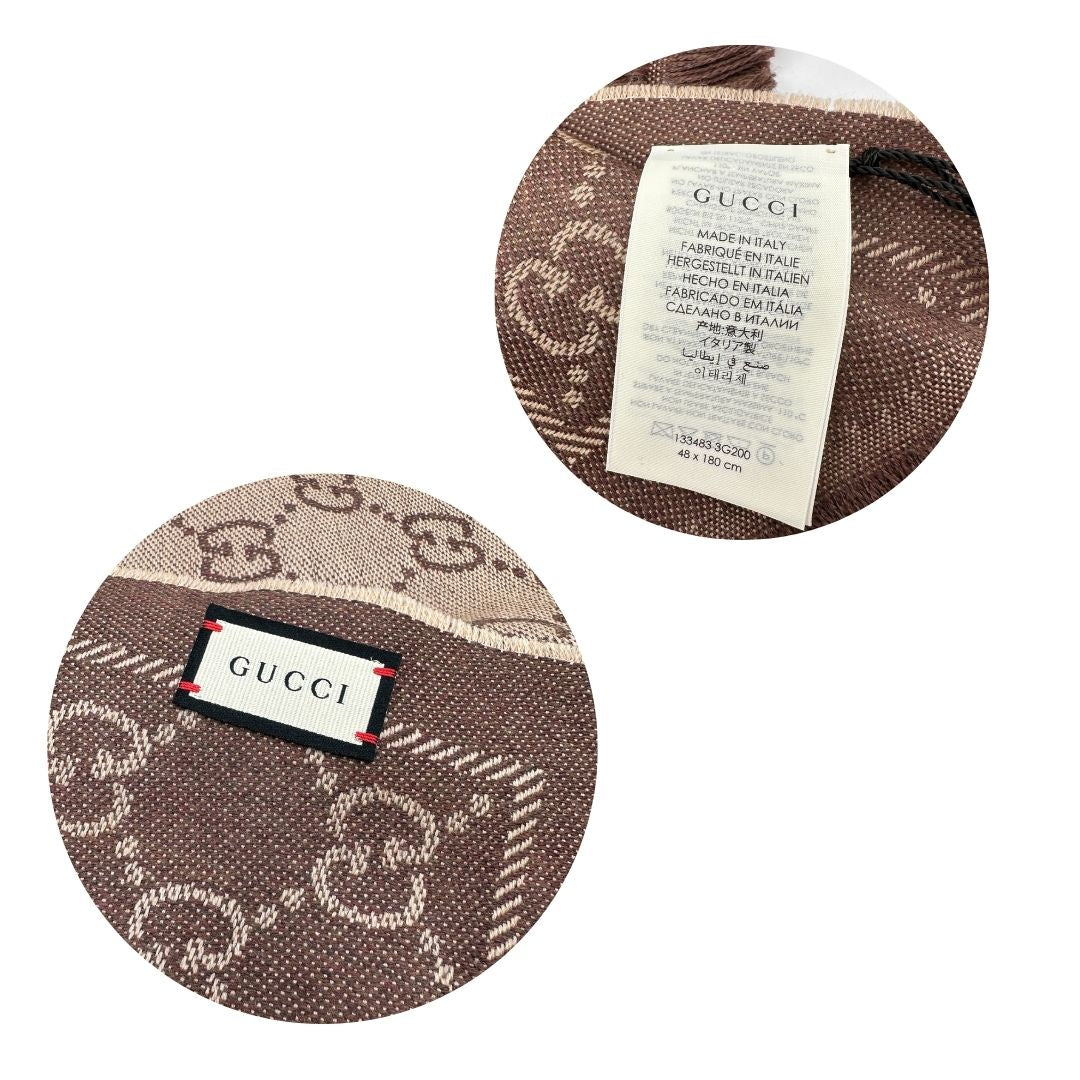 Sciarpa Gucci GG marrone