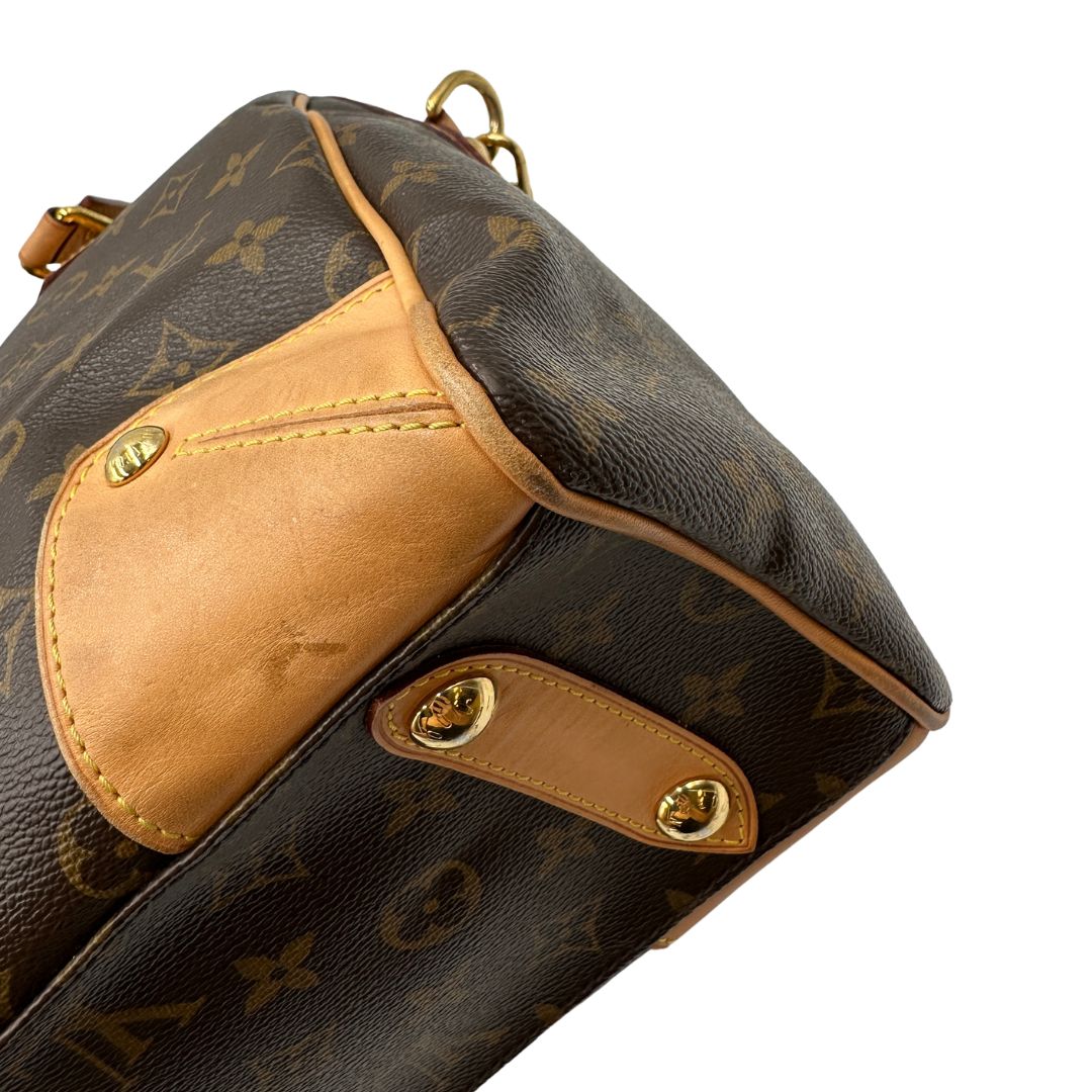  Borsa LV in canvas monogrammato marrone e hardware dorato, nella versione MM, di lusso, originale, ottime condizioni, usata