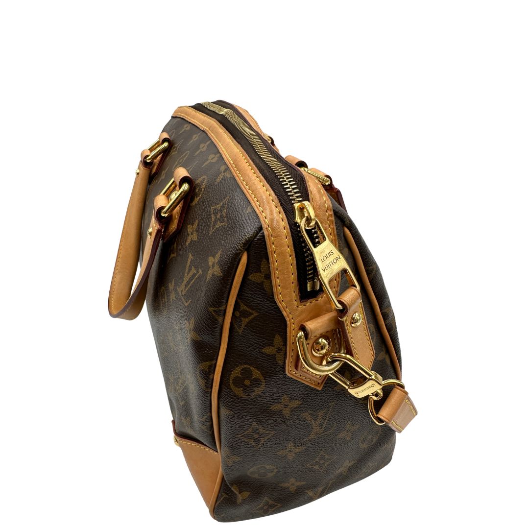  Borsa LV in canvas monogrammato marrone e hardware dorato, nella versione MM, di lusso, originale, ottime condizioni, usata