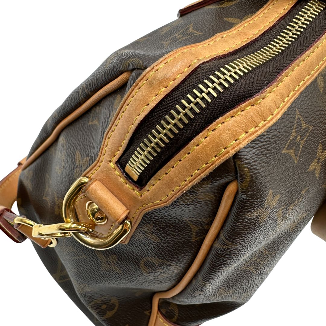  Borsa LV in canvas monogrammato marrone e hardware dorato, nella versione MM, di lusso, originale, ottime condizioni, usata