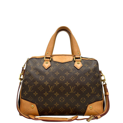 front  Borsa LV in canvas monogrammato marrone e hardware dorato, nella versione MM, di lusso, originale, ottime condizioni, usata 