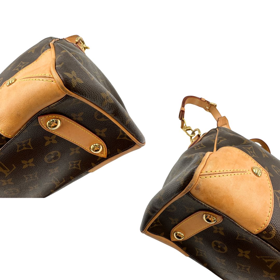  Borsa LV in canvas monogrammato marrone e hardware dorato, nella versione MM, di lusso, originale, ottime condizioni, usata