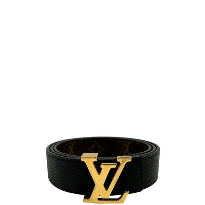 cintura LV double face in canvas marrone monogram e nera, di lusso, originale, ottime condizioni