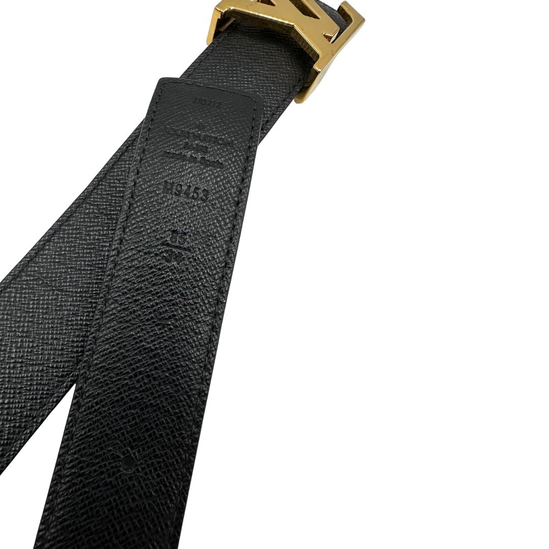 cintura LV double face in canvas marrone monogram e nera, di lusso, originale, ottime condizioni