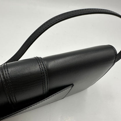  Borsa Jacquemus Le Long Bambino in pelle nera con hardware dorato 