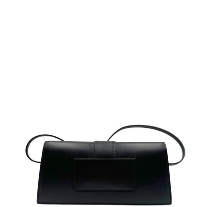 retro  Borsa Jacquemus Le Long Bambino in pelle nera con hardware dorato 